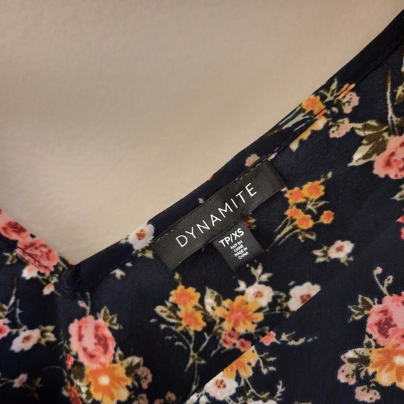 Floral Blouse - Blue/Pink/Orange XS - Picture 3 of 3
